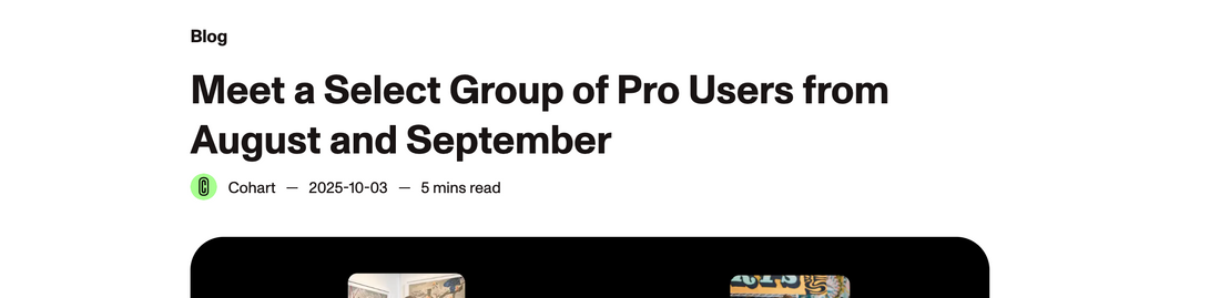 Featured in the Cohart Pro Spotlight! ✨