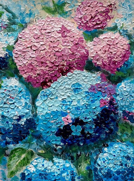 Hydrangeas in blue