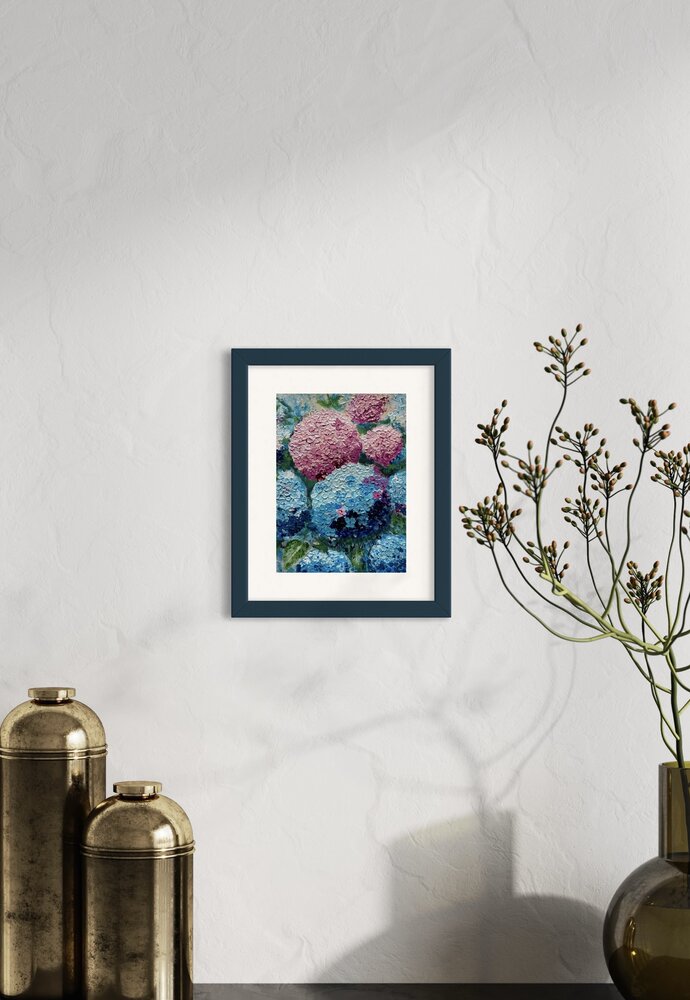 Hydrangeas in blue