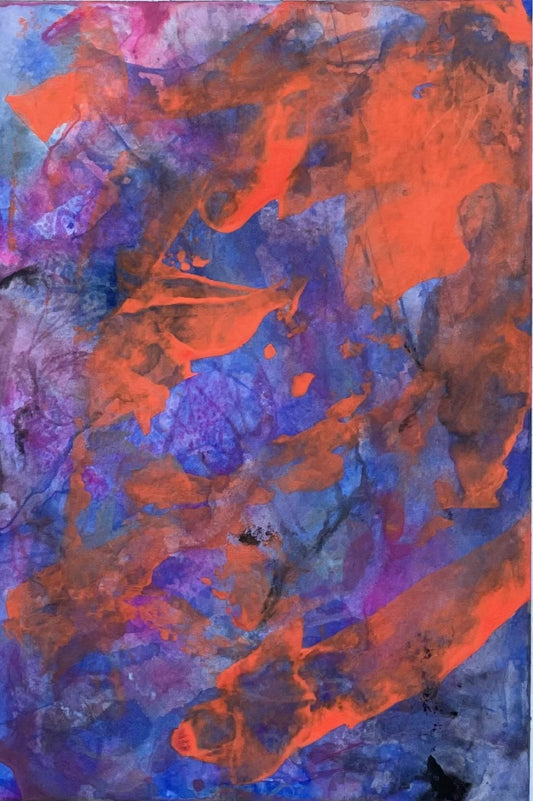 Fire and water abstract - Mona Barbu Art